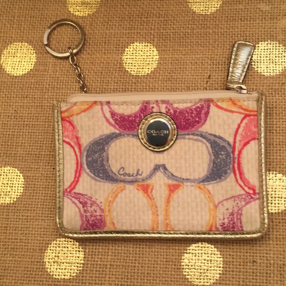 Coach key/cardholder/change purse